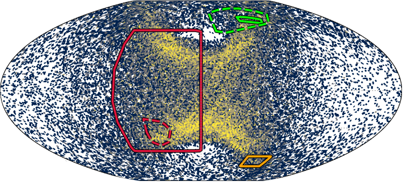 Distant structures expected based on accretion event orbits